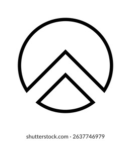 Architectural north arrow and compass outline vector