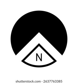 Architectural north arrow and compass outline vector