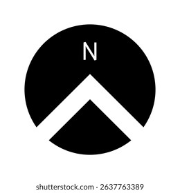 Architectural north arrow and compass outline vector