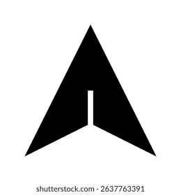 Architectural north arrow and compass outline vector
