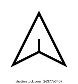 Architectural north arrow and compass outline vector