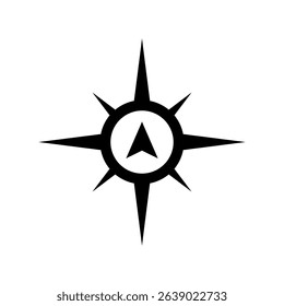 Architectural north arrow and compass outline vector