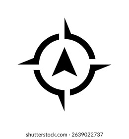 Architectural north arrow and compass outline vector