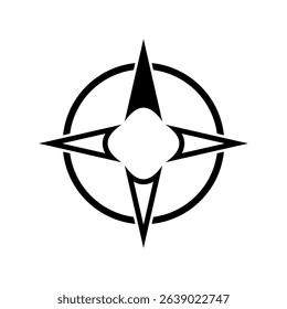 Architectural north arrow and compass outline vector