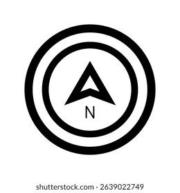 Architectural north arrow and compass outline vector