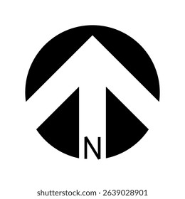 Architectural north arrow and compass outline vector