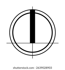 Architectural north arrow and compass outline vector
