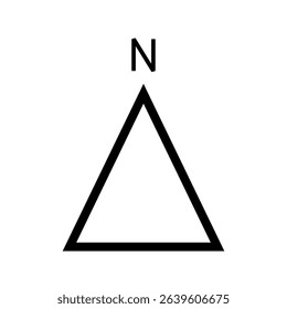 Architectural north arrow and compass outline vector