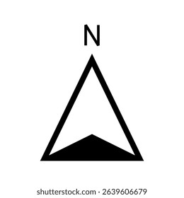 Architectural north arrow and compass outline vector