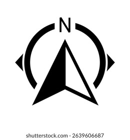 Architectural north arrow and compass outline vector