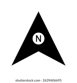 Architectural north arrow and compass outline vector