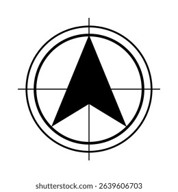 Architectural north arrow and compass outline vector
