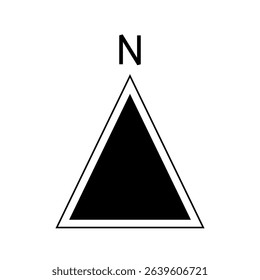 Architectural north arrow and compass outline vector