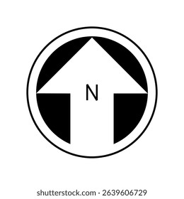 Architectural north arrow and compass outline vector