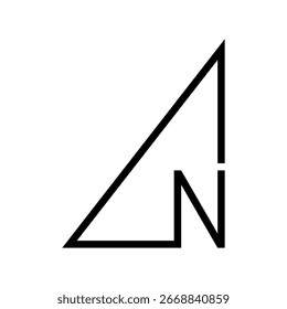 Architectural north arrow and compass outline vector