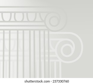 Architectural old-style Greece column background. eps10 vector illustration 