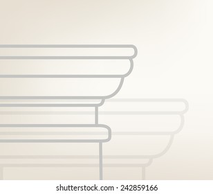 Architectural old-style Greece column background. eps10 vector illustration 