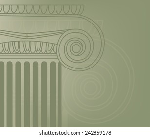 Architectural old-style Greece column background. eps10 vector illustration 