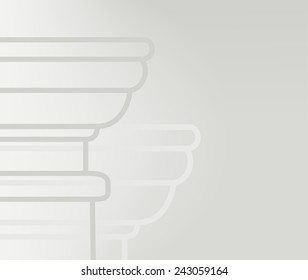 Architectural old-style Greece column background. eps10 vector illustration 