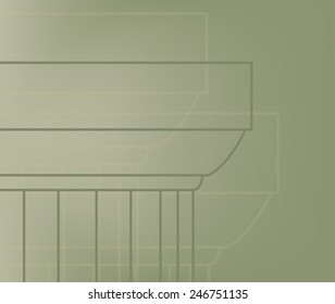 Architectural old-style Greece column background. eps10 vector illustration
