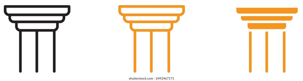 Architectural Pillar Column Icon for Construction and Design Graphics Essential for Representing Structural Columns and Architecture