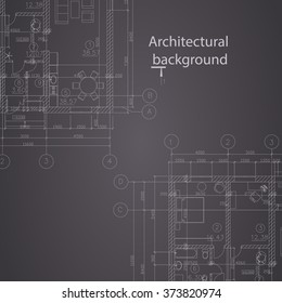 Architectural plan background. Vector Illustration.