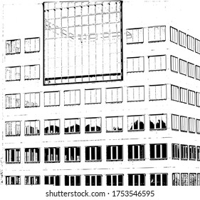 architectural plan of a  modern building