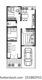 Planos arquitetônicos para apartamentos, estúdios e casas. Plantas de piso interior isoladas sobre fundo branco