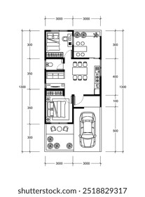 Planos arquitetônicos para apartamentos, estúdios e casas. Plantas de piso interior isoladas sobre fundo branco