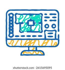 architectural plans drafter doodle icon sketch vector. architectural plans drafter sign. isolated symbol illustration