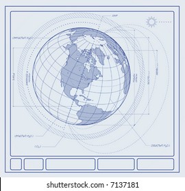 Architectural plans for the planet earth.