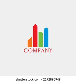 an architectural and real estate logo design. building logo, modern