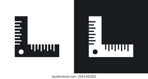 Architectural Ruler Icon Set. Measuring Tool Vector Symbol.
