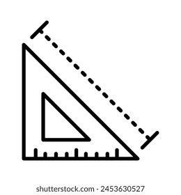 herramienta de Regla arquitectónica línea icono Vector diseño Plantilla
