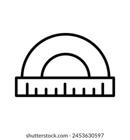 architectural ruler tool line icon vector design