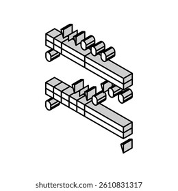 architectural scale drafter isometric icon vector. architectural scale drafter sign. isolated symbol illustration