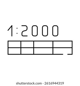 architectural scale drafter line icon vector. architectural scale drafter sign. isolated contour symbol black illustration