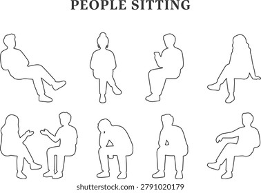Architectural Scale Figures Sitting
