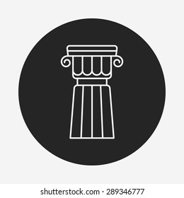 Architectural sculpture line icon