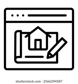 Architectural Site Icon Element For Design