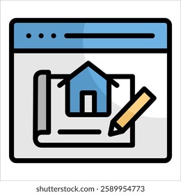 Architectural Site Icon Element For Design