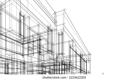 architectural sketch of a building