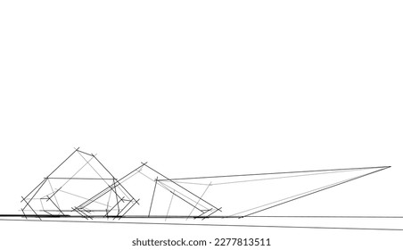 architectural sketch of a building