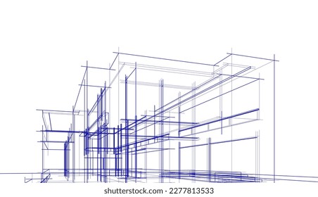 boceto arquitectónico de un edificio