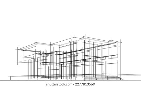 architectural sketch of a building