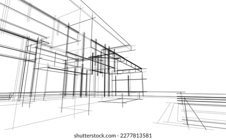 architectural sketch of a building