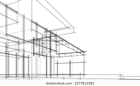 architectural sketch of a building