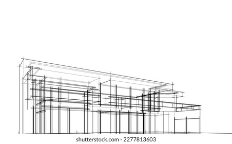 architectural sketch of a building