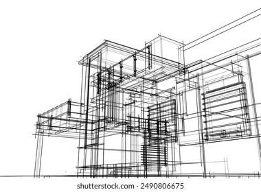 boceto arquitectónico de un edificio