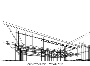 architectural sketch of a building